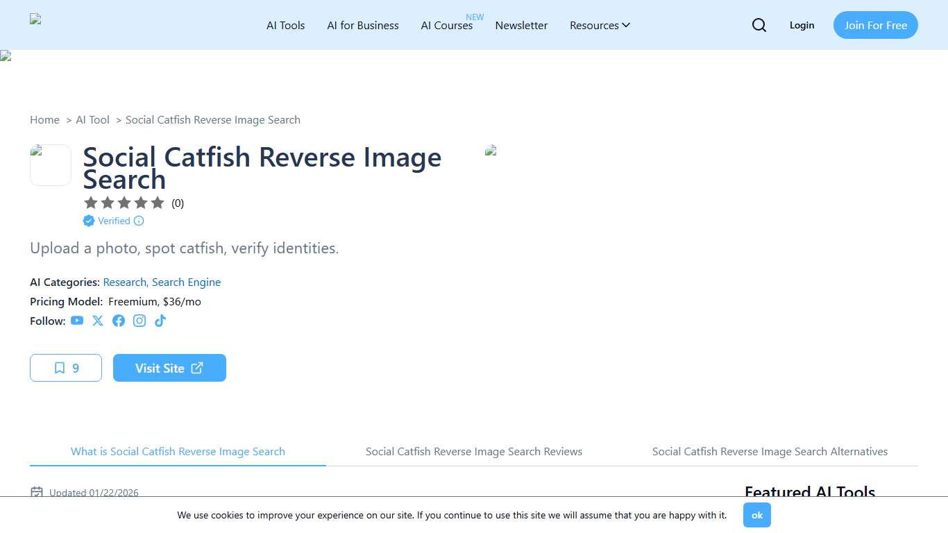 Social Catfish Reverse Image Search AI Reviews: Use Cases, Pricing & Alternatives